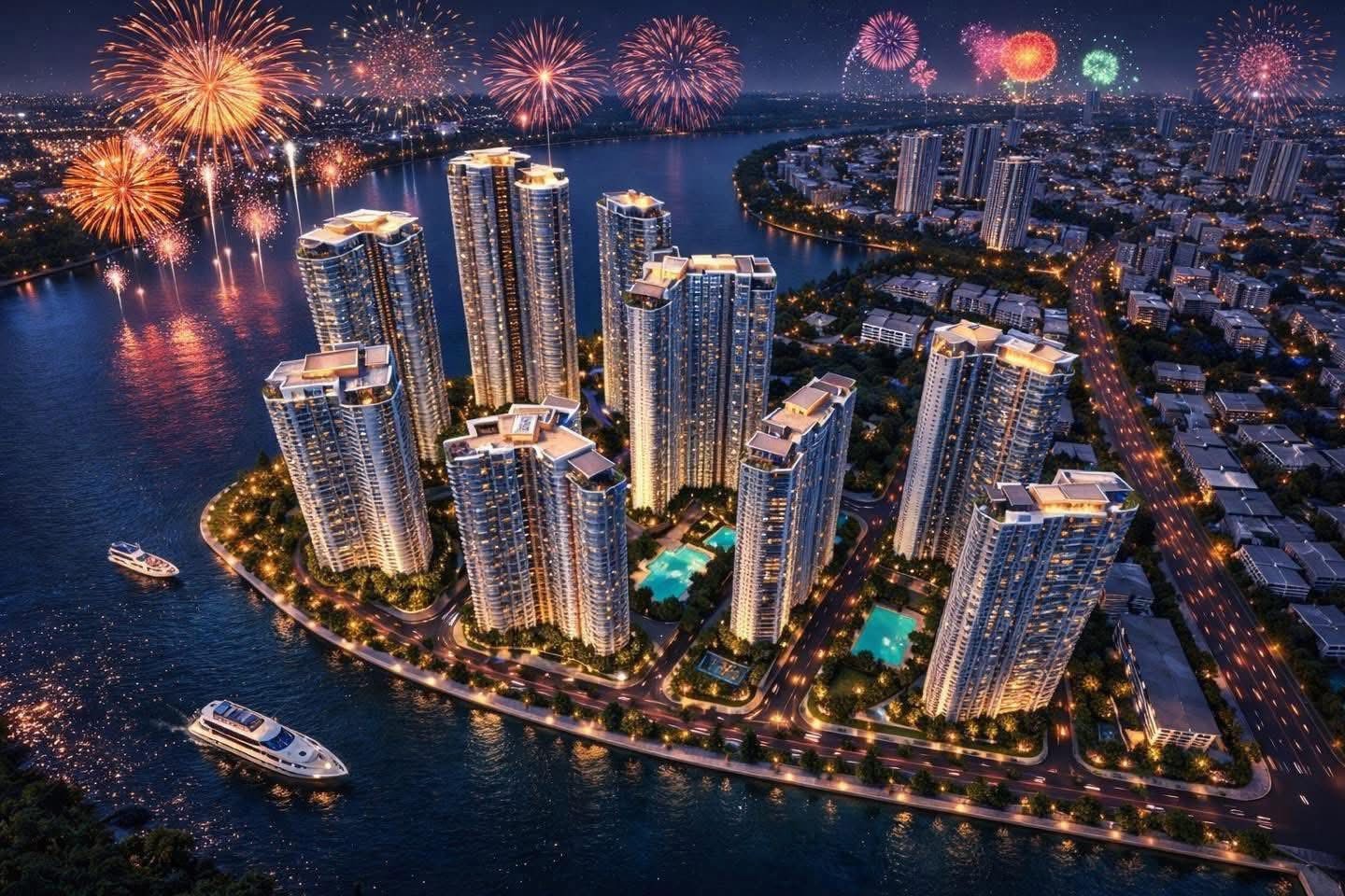 phối cảnh toàn khu masteri thanh đa