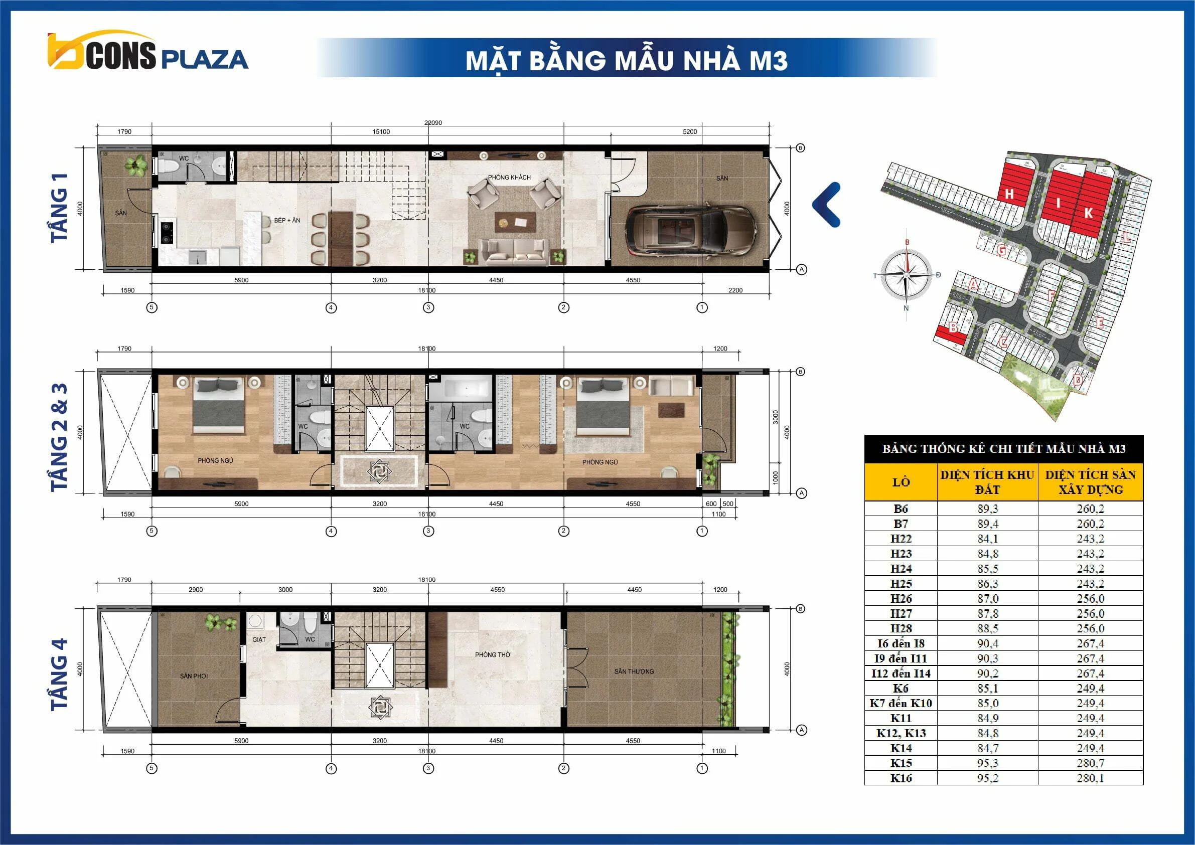 thiết kế nhà phố mẫu M3