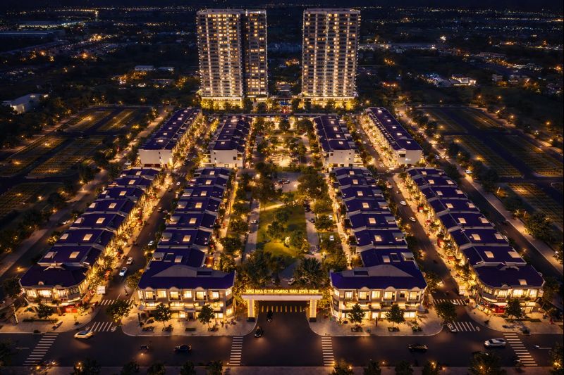 phối cảnh ban đêm dự án bcons city life