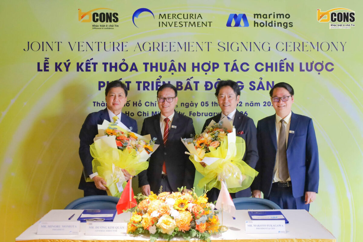 Tập đoàn Bcons, Marimo Holdings và Mercuria Group cùng nhau chúc mừng cho sự hợp tác lần này.